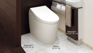 大建工業の手入れのしやすい床材を使用したトイレのプラン