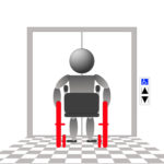 車椅子とエレベーター