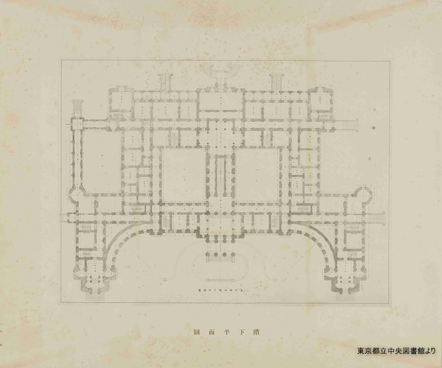 旧東宮御所の１階平面図