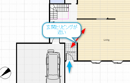 アメリカの住宅の間取り図