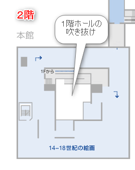 国立西洋美術館の2階の間取りプラン