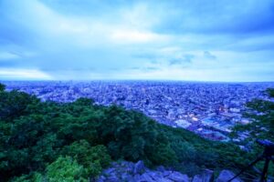 札幌の高台からの街並み