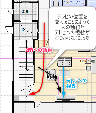 飽きの悪い例のプランを改善した間取り