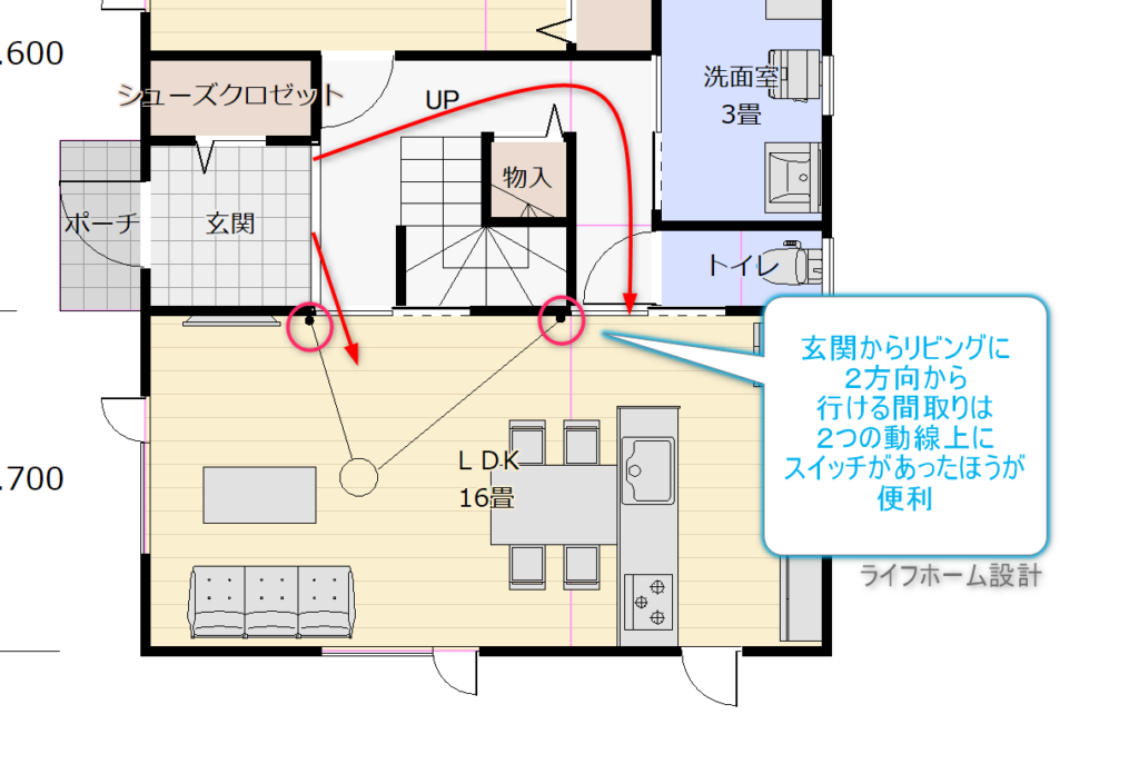 回遊式間取りの実例