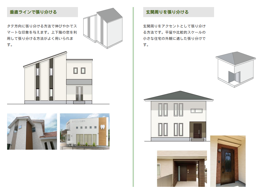 外壁の張り分け方、3