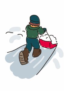 除雪作業をしている人