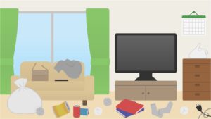 モノがあふれている部屋