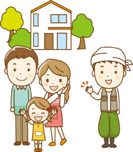 大工さんと家族