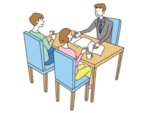 打ち合わせする人