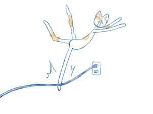 コードに引っかかる人