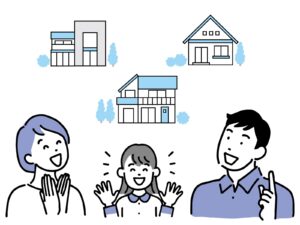 家のことについて話している家族