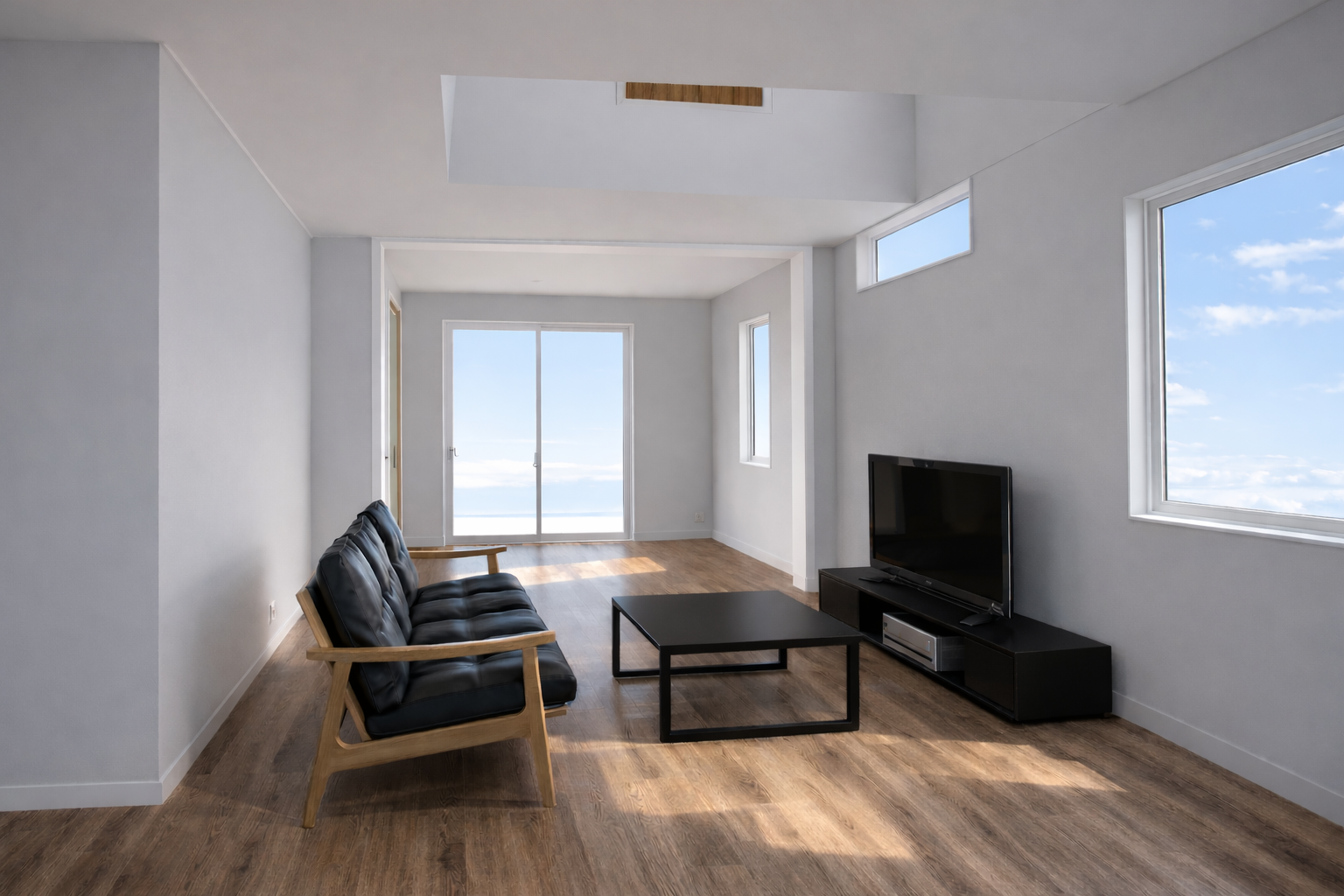 ハイドアのリビングの室内パース