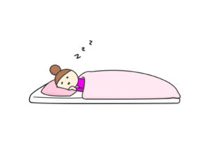 熟睡する人のイラスト
