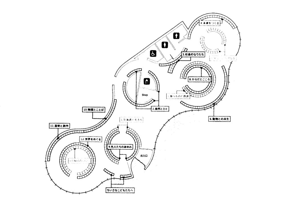 図書館で配布されている案内図